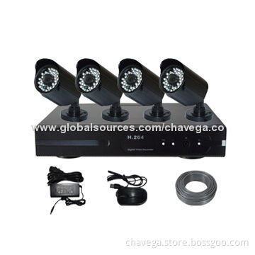 4-channel 720P 1.3MP Wireless IP CCTV Camera System, Supports PoE and Onvif